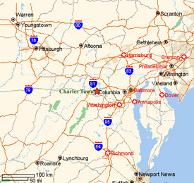 Map East Coast