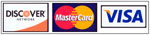 Discover, Master Card, Visa